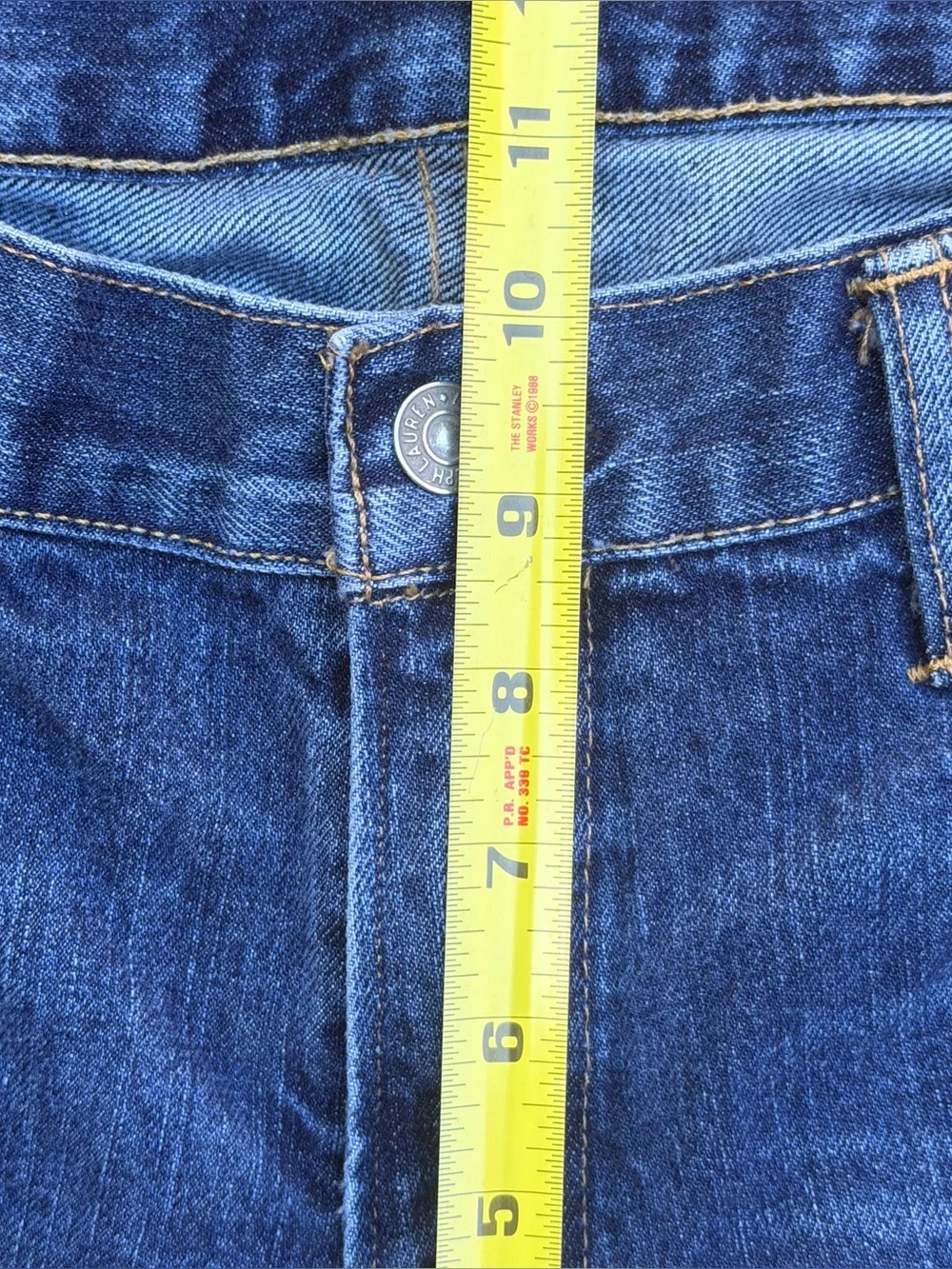 Polo Ralph Lauren Jeans Men’s 34x32 Blue Straight Leg Denim Dungarees Classic